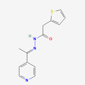 N'-[(1E)-1-(pyridin-4-yl)ethylidene]-2-(thiophen-2-yl)acetohydrazide