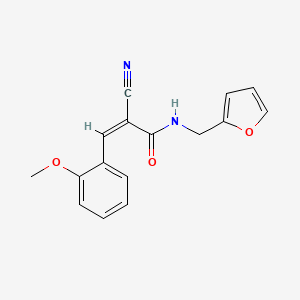 molecular formula C16H14N2O3 B11682351 2-Cyano-N-(2-furylmethyl)-3-(2-methoxyphenyl)acrylamide 