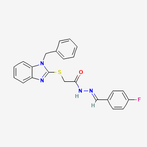 2-[(1-benzyl-1H-benzimidazol-2-yl)sulfanyl]-N'-[(E)-(4-fluorophenyl)methylidene]acetohydrazide