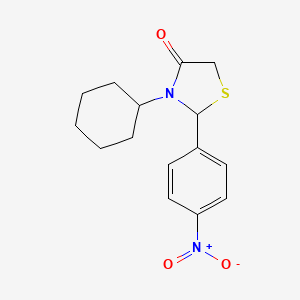 3-Cyclohexyl-2-(4-nitrophenyl)-1,3-thiazolidin-4-one