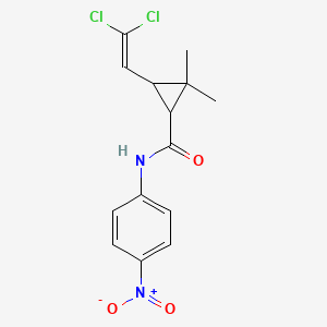 3-(2,2-dichloroethenyl)-2,2-dimethyl-N-(4-nitrophenyl)cyclopropanecarboxamide