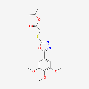 Propan-2-yl {[5-(3,4,5-trimethoxyphenyl)-1,3,4-oxadiazol-2-yl]sulfanyl}acetate