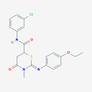 (2Z)-N-(3-chlorophenyl)-2-[(4-ethoxyphenyl)imino]-3-methyl-4-oxo-1,3-thiazinane-6-carboxamide