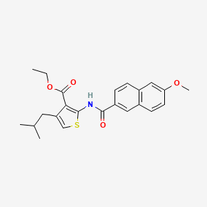 Ethyl 2-{[(6-methoxynaphthalen-2-yl)carbonyl]amino}-4-(2-methylpropyl)thiophene-3-carboxylate