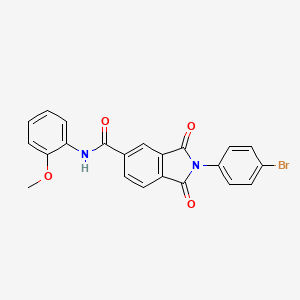 molecular formula C22H15BrN2O4 B11682519 2-(4-bromophenyl)-N-(2-methoxyphenyl)-1,3-dioxo-2,3-dihydro-1H-isoindole-5-carboxamide 