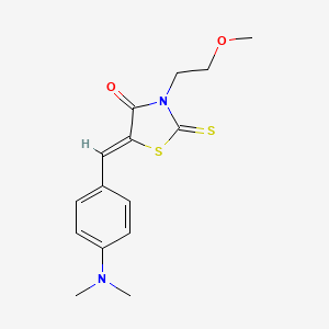 (5Z)-5-[4-(dimethylamino)benzylidene]-3-(2-methoxyethyl)-2-thioxo-1,3-thiazolidin-4-one