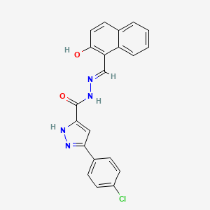 3-(4-Chlorophenyl)-N'-[(E)-(2-hydroxy-1-naphthyl)methylidene]-1H-pyrazole-5-carbohydrazide