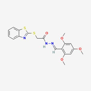 2-(1,3-benzothiazol-2-ylsulfanyl)-N'-[(E)-(2,4,6-trimethoxyphenyl)methylidene]acetohydrazide