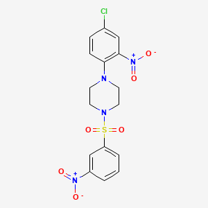 1-(4-Chloro-2-nitrophenyl)-4-[(3-nitrophenyl)sulfonyl]piperazine