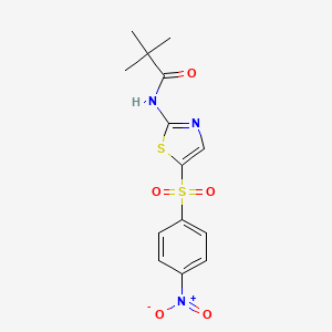 2,2-dimethyl-N-{5-[(4-nitrophenyl)sulfonyl]-1,3-thiazol-2-yl}propanamide