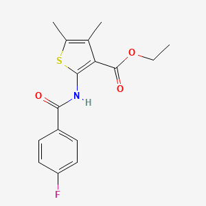 Ethyl 2-[(4-fluorobenzoyl)amino]-4,5-dimethylthiophene-3-carboxylate