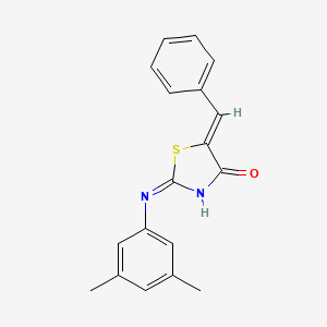 molecular formula C18H16N2OS B11682716 (5Z)-5-benzylidene-2-(3,5-dimethylanilino)-1,3-thiazol-4-one 