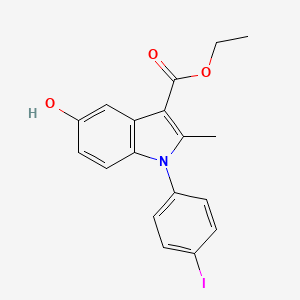 molecular formula C18H16INO3 B11682718 ethyl 5-hydroxy-1-(4-iodophenyl)-2-methyl-1H-indole-3-carboxylate 