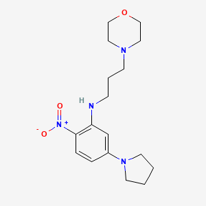 molecular formula C17H26N4O3 B11682740 (3-Morpholin-4-ylpropyl)(2-nitro-5-pyrrolidinylphenyl)amine 