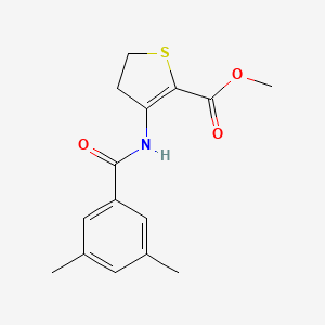 molecular formula C15H17NO3S B11682742 Methyl 3-(3,5-dimethylbenzamido)-4,5-dihydrothiophene-2-carboxylate 