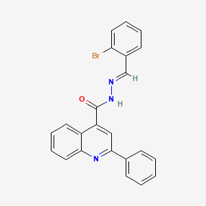 molecular formula C23H16BrN3O B11682744 N'-[(E)-(2-bromophenyl)methylidene]-2-phenylquinoline-4-carbohydrazide 