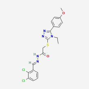 N'-[(E)-(2,3-dichlorophenyl)methylidene]-2-{[4-ethyl-5-(4-methoxyphenyl)-4H-1,2,4-triazol-3-yl]sulfanyl}acetohydrazide