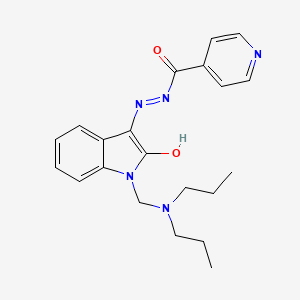 N'-{(3E)-1-[(dipropylamino)methyl]-2-oxo-1,2-dihydro-3H-indol-3-ylidene}pyridine-4-carbohydrazide