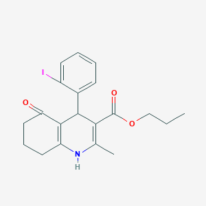 Propyl 4-(2-iodophenyl)-2-methyl-5-oxo-4,6,7,8-tetrahydro-1H-quinoline-3-carboxylate