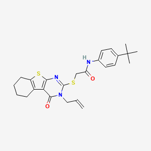 2-[(3-Allyl-4-oxo-3,4,5,6,7,8-hexahydro[1]benzothieno[2,3-D]pyrimidin-2-YL)sulfanyl]-N-(4-tert-butylphenyl)acetamide