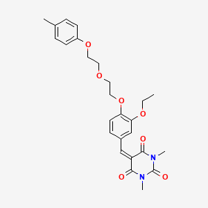 5-(3-ethoxy-4-{2-[2-(4-methylphenoxy)ethoxy]ethoxy}benzylidene)-1,3-dimethylpyrimidine-2,4,6(1H,3H,5H)-trione