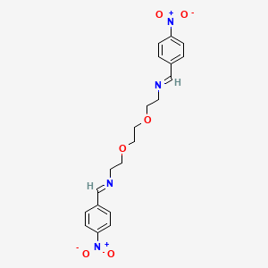 molecular formula C20H22N4O6 B11682921 (1E,11E)-1,12-Bis(4-nitrophenyl)-5,8-dioxa-2,11-diazadodeca-1,11-diene 