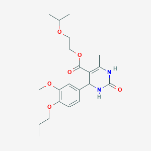 2-(Propan-2-yloxy)ethyl 4-(3-methoxy-4-propoxyphenyl)-6-methyl-2-oxo-1,2,3,4-tetrahydropyrimidine-5-carboxylate