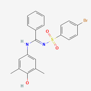 N'-[(4-bromophenyl)sulfonyl]-N-(4-hydroxy-3,5-dimethylphenyl)benzenecarboximidamide