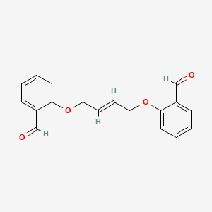 molecular formula C18H16O4 B11682942 2-{[(2E)-4-(2-Formylphenoxy)but-2-EN-1-YL]oxy}benzaldehyde 