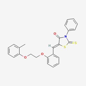 (5Z)-5-{2-[2-(2-methylphenoxy)ethoxy]benzylidene}-3-phenyl-2-thioxo-1,3-thiazolidin-4-one