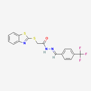 2-(1,3-benzothiazol-2-ylsulfanyl)-N'-{(E)-[4-(trifluoromethyl)phenyl]methylidene}acetohydrazide