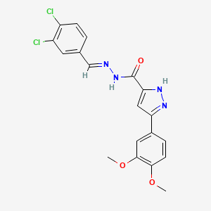 N'-(3,4-Dichlorobenzylidene)-3-(3,4-dimethoxy-PH)-1H-pyrazole-5-carbohydrazide