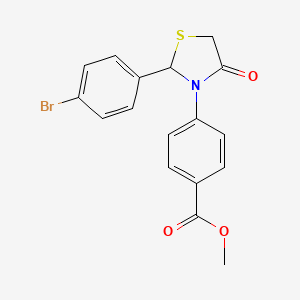 Methyl 4-[2-(4-bromophenyl)-4-oxo-1,3-thiazolidin-3-yl]benzoate