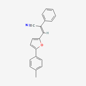 molecular formula C20H15NO B11683038 (2Z)-3-[5-(4-methylphenyl)furan-2-yl]-2-phenylprop-2-enenitrile 