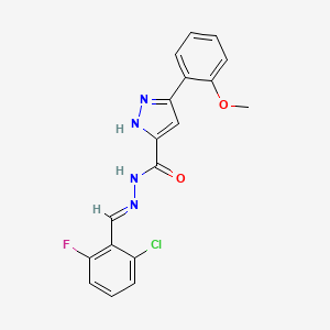 5-(2-Meo-PH)-2H-pyrazole-3-carboxylic acid (2-CL-6-fluoro-benzylidene)-hydrazide