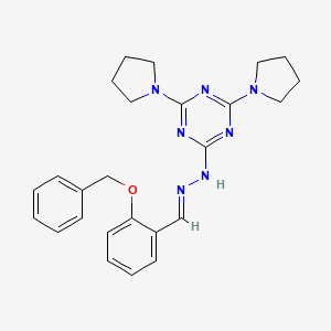 2-(Benzyloxy)benzaldehyde (4,6-dipyrrolidin-1-yl-1,3,5-triazin-2-yl)hydrazone