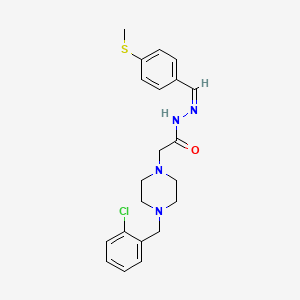 2-{4-[(2-Chlorophenyl)methyl]piperazin-1-YL}-N'-[(Z)-[4-(methylsulfanyl)phenyl]methylidene]acetohydrazide