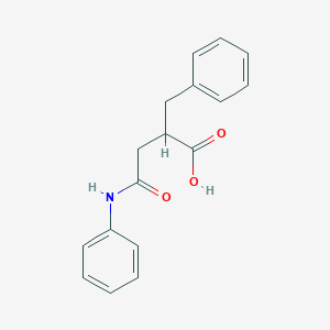 molecular formula C17H17NO3 B11683105 4-Anilino-2-benzyl-4-oxobutanoic acid 