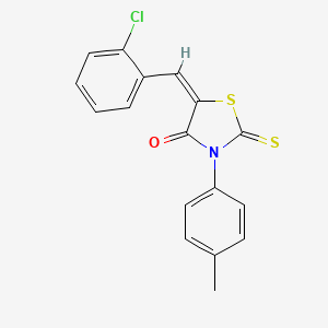 molecular formula C17H12ClNOS2 B11683111 5-(2-Chloro-benzylidene)-2-thioxo-3-p-tolyl-thiazolidin-4-one 