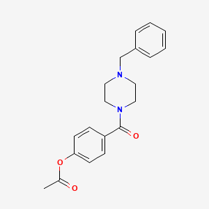 4-[(4-Benzylpiperazin-1-yl)carbonyl]phenyl acetate