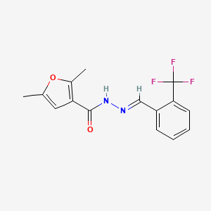 2,5-dimethyl-N'-{(E)-[2-(trifluoromethyl)phenyl]methylidene}furan-3-carbohydrazide