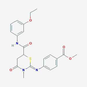 methyl 4-({(2Z)-6-[(3-ethoxyphenyl)carbamoyl]-3-methyl-4-oxo-1,3-thiazinan-2-ylidene}amino)benzoate