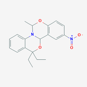 13,13-diethyl-6-methyl-10-nitro-11bH,13H-[1,3]benzoxazino[3,4-a][3,1]benzoxazine