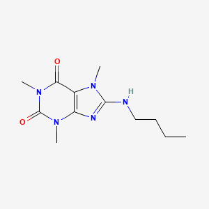 molecular formula C12H19N5O2 B11683220 8-(Butylamino)-1,3,7-trimethyl-3,7-dihydro-1h-purine-2,6-dione CAS No. 6335-96-2