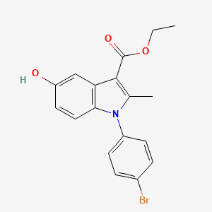 molecular formula C18H16BrNO3 B11683227 ethyl 1-(4-bromophenyl)-5-hydroxy-2-methyl-1H-indole-3-carboxylate 