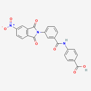 4-({[3-(5-nitro-1,3-dioxo-1,3-dihydro-2H-isoindol-2-yl)phenyl]carbonyl}amino)benzoic acid