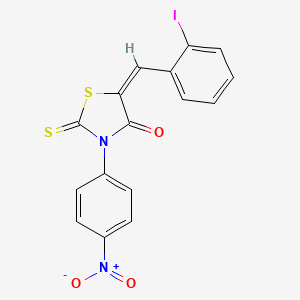 (5E)-5-(2-iodobenzylidene)-3-(4-nitrophenyl)-2-thioxo-1,3-thiazolidin-4-one