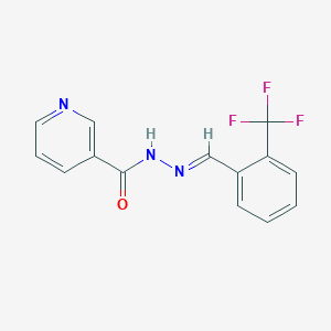 N'-[(E)-[2-(Trifluoromethyl)phenyl]methylidene]pyridine-3-carbohydrazide