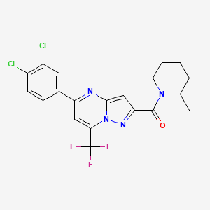 1-[5-(3,4-Dichlorophenyl)-7-(trifluoromethyl)pyrazolo[1,5-A]pyrimidine-2-carbonyl]-2,6-dimethylpiperidine