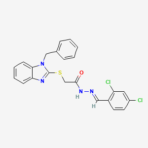 2-[(1-benzyl-1H-benzimidazol-2-yl)sulfanyl]-N'-[(E)-(2,4-dichlorophenyl)methylidene]acetohydrazide